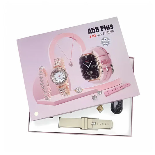 A58 Plus 6 in 1 - Smartwatch For Women | Best Quality Smart Watch For Girls