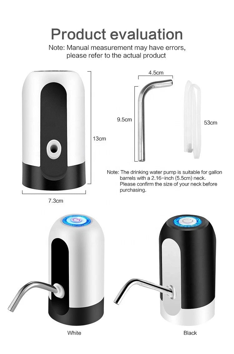 USB Rechargeable Automatic Water Bottle Pump